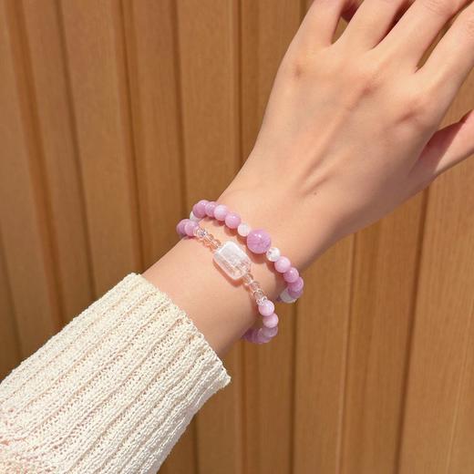 ARSIS｜晶石系列 招贵静心 · 紫锂辉雪花幽灵双圈串珠手链 商品图4