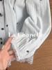 专柜实拍【清新刺绣衫】拉夏贝尔/La Chapelle小众设计刺绣蝴蝶结压褶领口系带温柔减龄长袖小衫 商品缩略图4