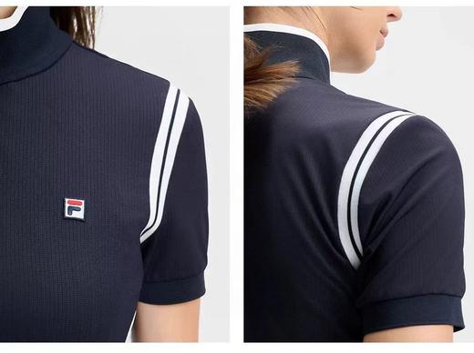 F041532夏季新款女子网球运动健身基础拼色半拉链裙子连衣裙 商品图13