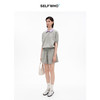 SELFWHO棉混纺撞色笑脸翻领Polo衫女2026夏季新款宽松泡泡袖上衣 商品缩略图1