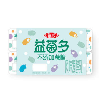 三元益菌多 不添加蔗糖 125g*16 酸奶 0蔗糖 活性益生菌 新老装交替发 /水饮冲调 /低温奶 /低温酸奶 商品图4
