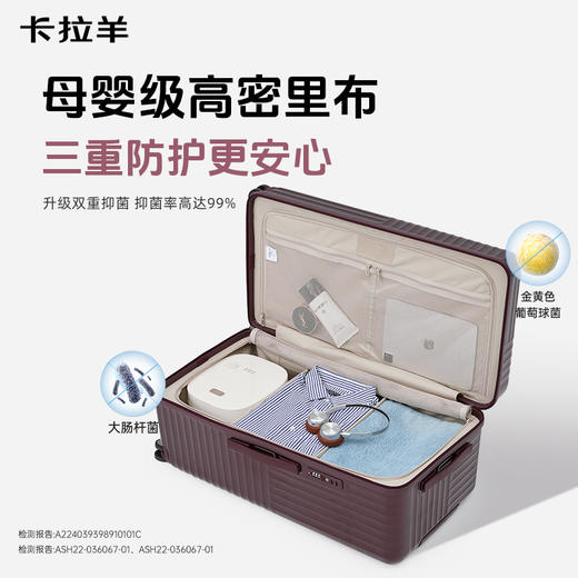 【升级云朵箱3.0Pro版】卡拉羊新款魔方体行李箱鎏金板材PLUS升级8维防刮抗摔CN8141 商品图8