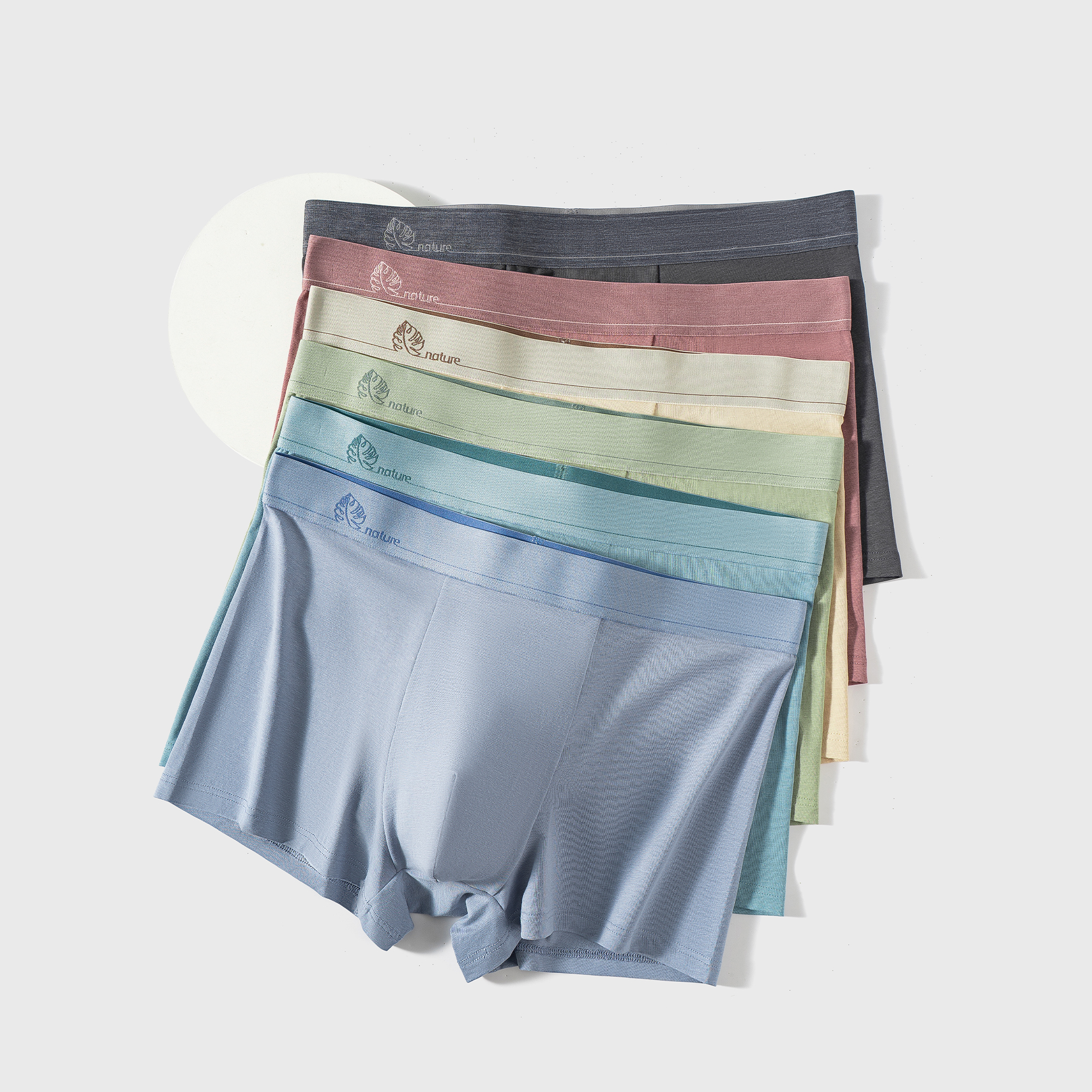 连绵·男士10A抗菌汉麻棉超舒平角裤（3条装）