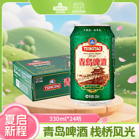 青岛啤酒 栈桥风光系列啤酒 330ml*24听 文化酒系列