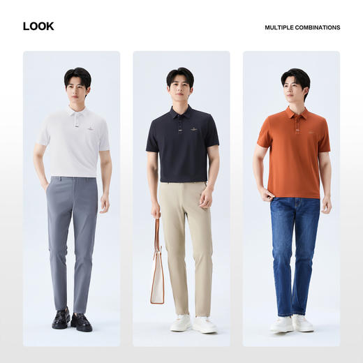 【7A抗菌2A防螨/新疆棉】柒牌男装短袖POLO衫2026夏季新品凉爽T恤 130T70690 商品图2