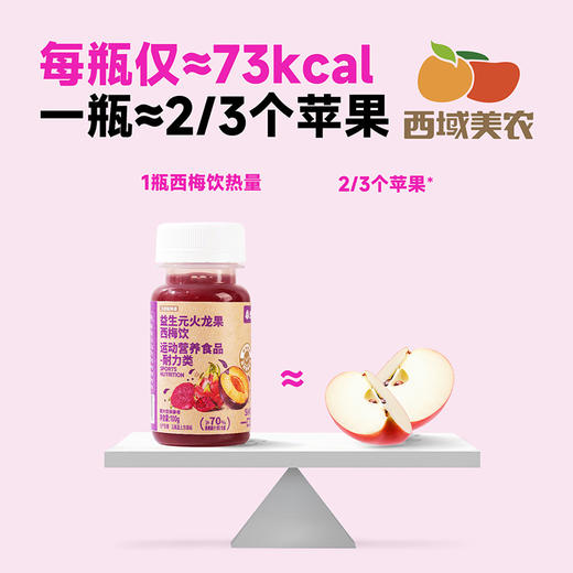 西域美农 益生元火龙果西梅饮100g*6瓶/盒 商品图6