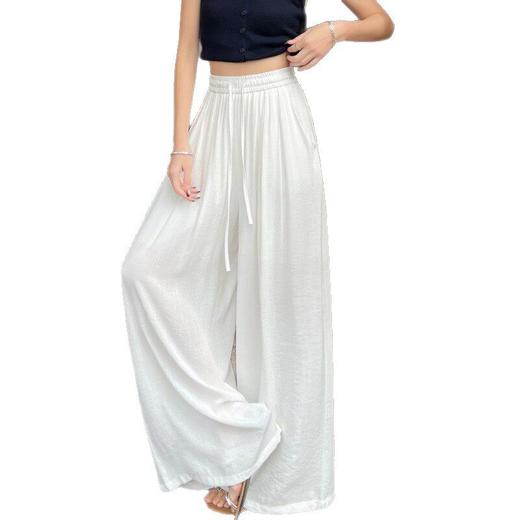 莱赛尔天丝亚麻裤女夏季薄款宽松慵懒山本裤小个子棉麻弯刀阔腿裤   NDK-J2586 商品图4