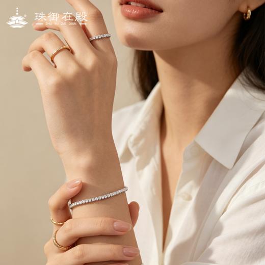 珠御在殿·传承系列莫桑钻手链 S925银微镶莫桑钻 GRA认证证书 匠心之作 奢华闪耀 商品图4