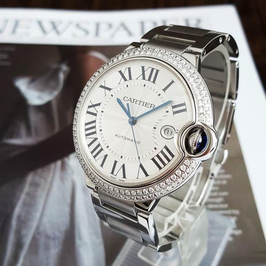 【95新】CARTIER卡地亚W69016Z4 自动机械日期显示42MM（男款）蓝气球系列 精钢/表圈后镶钻石020426TJ14 商品图1