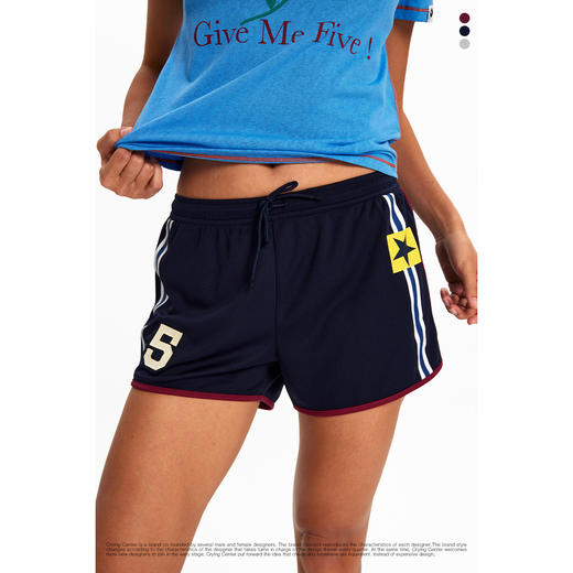 CryingCenter 复古星星条纹撞边跑步运动速干热裤超短裤 哭喊中心 商品图1