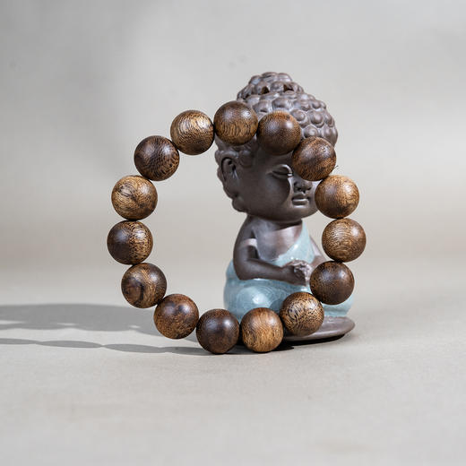 中国沉香文化博物馆 绿奇楠圆珠沉香手串1.5*15*18g+ 商品图1