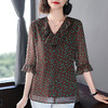七分袖雪纺衫女春秋季2026女士衬衫中年妈妈波点中袖上衣时尚洋气 商品缩略图2