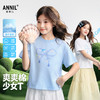 女童圆领短袖针织衫夏季新款安奈儿童装EG621664 商品缩略图0