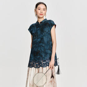 凯喜雅 立领镂空下摆上衣 告别闷热黏腻感