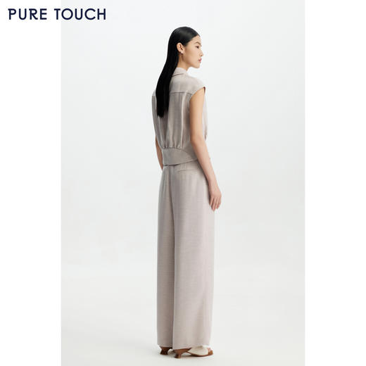 PURE TOUCH 26春夏新款宽松休闲直筒裤叠褶设计通勤长裤商场同款 商品图3