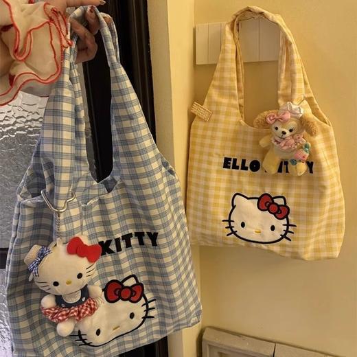 【实用性强！大容量】新款可爱风kitty帆布包手提单肩斜挎包夏季通勤大容量新款挎包。xb 商品图0