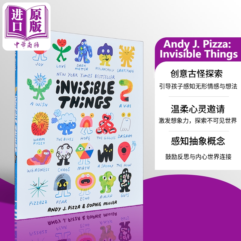【中商原版】看见看不见英文原版 Andy J Pizza Invisible Things 英文原版 亲子绘本 儿童情感感受学习图画书 精装绘本进口儿童读物