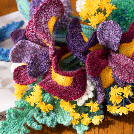 苏苏姐家鸢尾果实花束手工DIY编织钩针仿真花毛线团材料包 商品图3