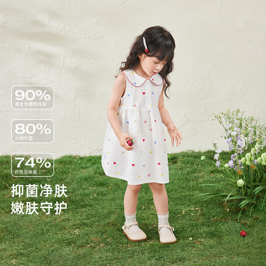 jellybaby外翻领无袖公主裙休闲宽松舒适夏款女童中童梭织裙JQG52458★ 商品图1