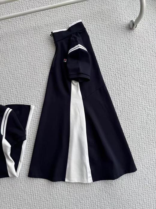 F041532夏季新款女子网球运动健身基础拼色半拉链裙子连衣裙 商品图6