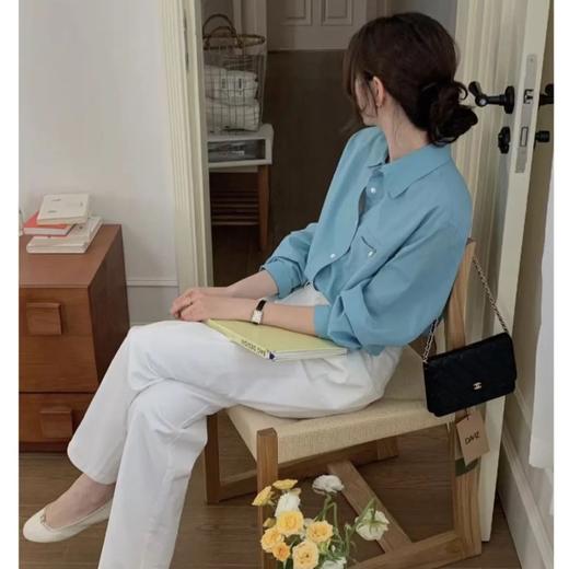 伊泺杉瓦尔登湖蓝衬衫，纯棉面料，洋气又大方 商品图1