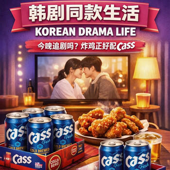 凯狮（CASS）啤酒 500ml*24罐 清爽4.5度 韩国进口啤酒 原味 露营聚会踏春送礼 商品图3