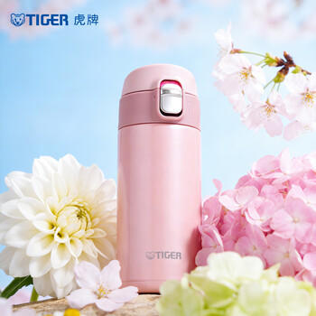 虎牌（TIGER）轻量便携弹盖保温水杯子MMJ-A36C-PB蜜桃慕斯360ml /厨具 /水具 /保温杯 商品图0