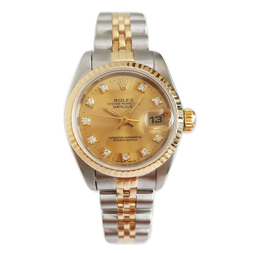 【95新】ROLEX 劳力士69173天文台认证自动机械机芯日期显示26MM（女款）日志型系列蚝式钢/18K黄金080426TJ15 商品图0