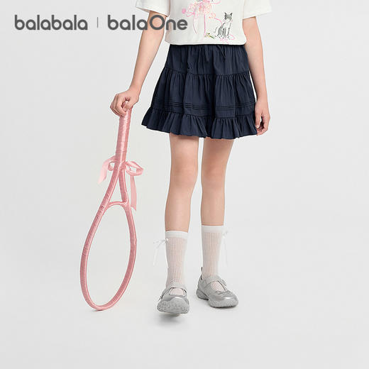 【balaOne】巴拉巴拉童装儿童半身裙子女童2026夏装新款甜美短裙 商品图1