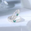 卡蒂罗KADER 倾心偏爱蝴蝶情侣对戒  蓝色福蝶小众设计肌理感气质精致素圈可调节一对 甜蜜饰爱情人节限定恋爱告白 商品缩略图3