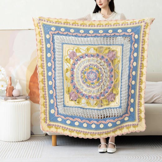 苏苏姐家秋日絮语毯手工DIY编织钩针家居盖毯毛线团材料包 商品图1