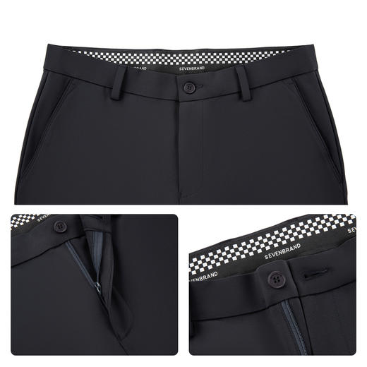 【含桑蚕丝/高弹】柒牌男士休闲针织长裤柔软舒适高弹男装裤子 130H71470 商品图3