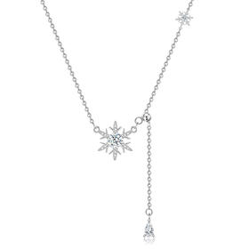 【冬季限定】卡蒂罗KADER 冰晶雪花项链  浪漫雪绒花时尚轻奢转运珠流苏百搭锁骨链 优雅浪漫灵动高级感吊坠