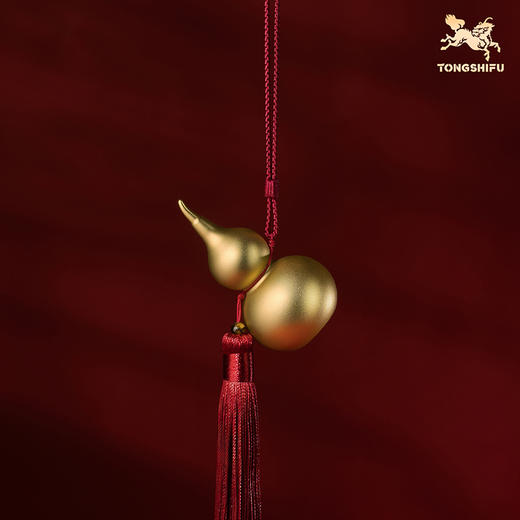 铜师傅《大吉大利葫芦（24K真金表面）》桌面铜摆件 乔迁礼物 商品图1