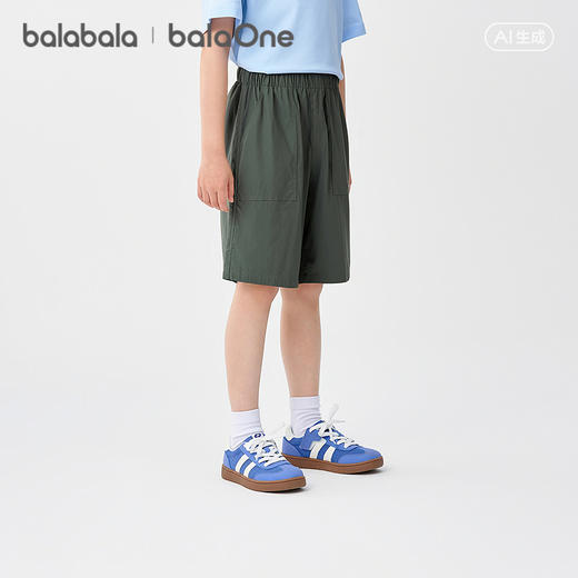巴拉巴拉童装儿童中裤男童短裤2026夏大童女童轻薄直筒裤百搭舒适 商品图2