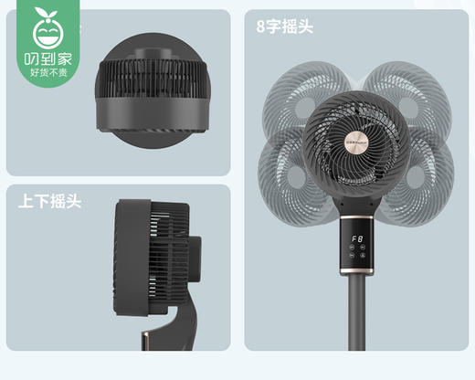 【预售-4月20日配送】Royalstar荣事达智能语音空气循环扇-深灰色（1台） 商品图1
