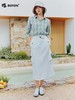 波顿女士夏季温柔清新梭织合身格纹七分袖衫LS158226 商品缩略图1