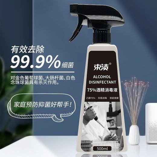 【自营】束渍-75%酒精消毒液(500ml)大容量杀菌家用消毒喷雾 商品图2