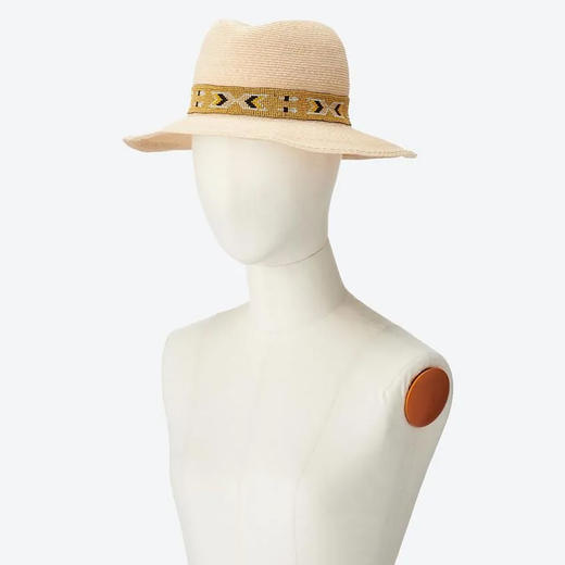 KIJIMA TAKAYUKI ABACA BEADS BAND HAT女士马尼拉手工编织渔夫帽 商品图0