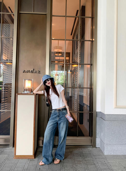 <曾小咸推荐> 复古蓝牛仔裤（配腰带） 日常159！！  活动89！！【预售款，预计3-15天发货】 商品图9