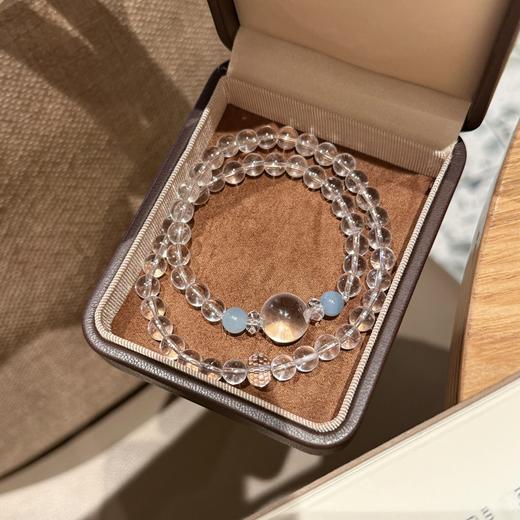 ARSIS｜晶石系列 纯净澄澈·白水晶双圈串珠手链 商品图5