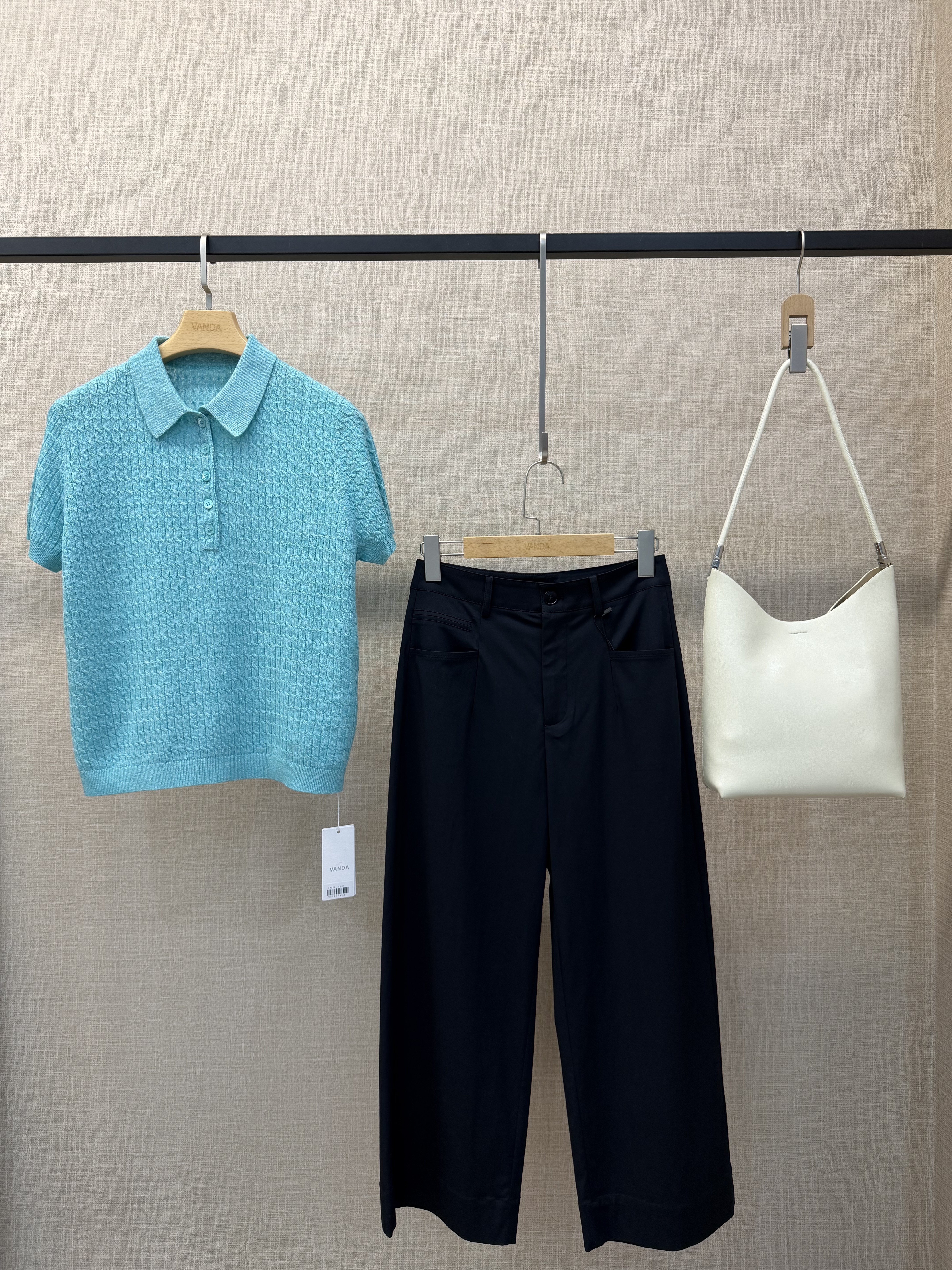 定制面料直筒九分裤