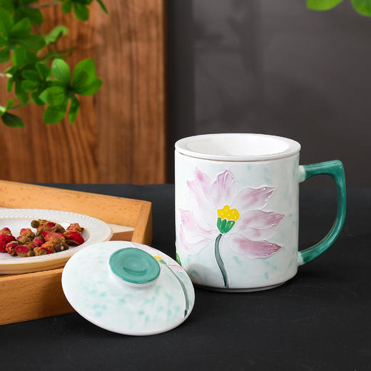 💐母亲节的脚步悄然临近，在这个充满温情与感恩的节日里，☺️你是否正为送什么礼物给妈妈而发愁？✨独家|【釉下彩手绘茶隔杯】---母亲节送礼首选‼️ 商品图5