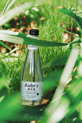  【Aubry奥布里苏打气泡水】玻璃瓶包装，简约设计风格，自带高级感，线下一瓶💰19.9，团购💰39.9到手6瓶❗️✅强劲气泡+果味