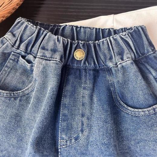 2026新款夏款棉质牛仔布童装 可爱卡通绣花牛仔短裤 商品图7