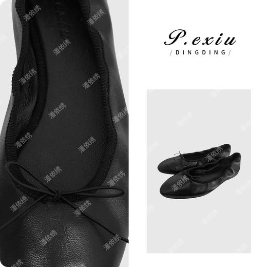 PanYiXiu/潘依绣小羊皮蝴蝶结柔软浅口单鞋芭蕾舞鞋 QL101601 商品图0