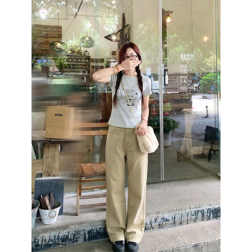 <曾小咸推荐>4.17现货秒杀 ！微信超特价！韩系kitty印花正肩短袖 日常119.99 立减60 秒杀59.99！！ 商品图3