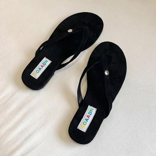 🔆极简又有设计感的款式🎨【调色盘翻毛皮人字拖】完全不挑穿搭～随穿随走💨显白显腿细✅整个鞋身做了细腻的翻毛绒 软软的chao好穿！ 商品图4