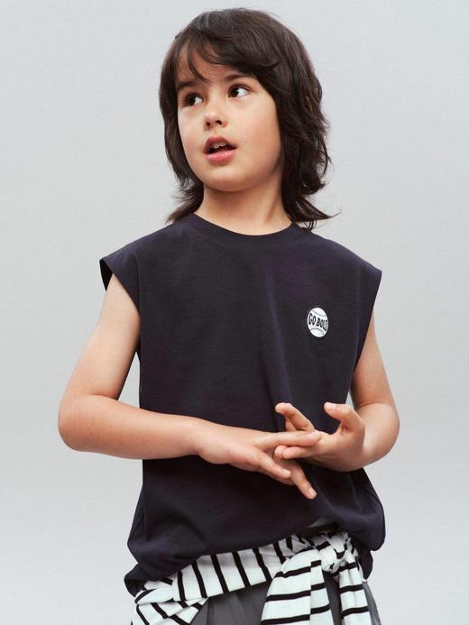 8楼摩安珂儿童little MO&Co.26年夏季新款三三力安同款active系列|凉感吸湿速干印花箱形背心 KBF2VET018【吊牌价：215元 ，活动价：215元】 商品图0