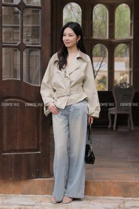 【门店同款】ENJOY夏季细闪美式筒喇裤 170694308